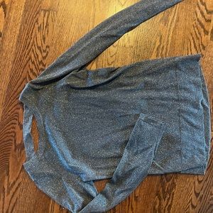 the limited, metalic scoop back blouse